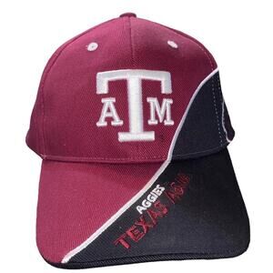 Texas A&M Aggies Vintage Collegiate Licensed Project Dad Cap Hat Black Maroon
